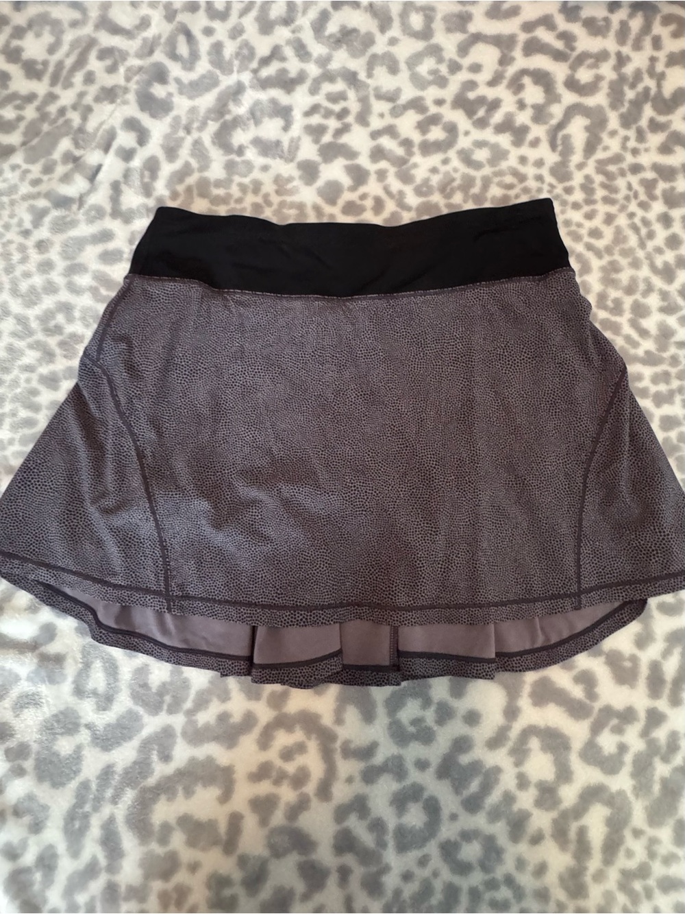 Lululemon Athletic Grey Tennis Skirt with Black Waistband